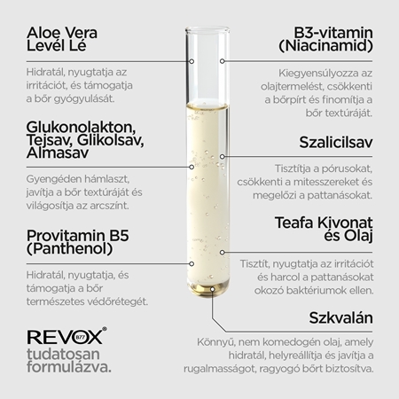 Revox B77 Zitcare AHA BHA PHA Bi-Phase Multi Serum kétfázisú szérum a sima és matt arcbőrért
