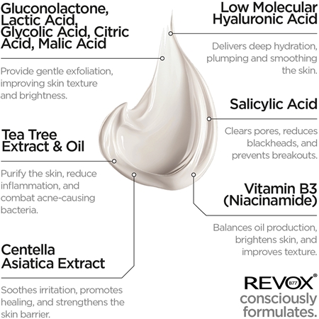 Revox B77 Zitcare AHA BHA PHA Resurfacing Cream crema de noapte care catifeleaza