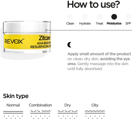Revox B77 Zitcare AHA BHA PHA Resurfacing Cream crema de noapte care catifeleaza