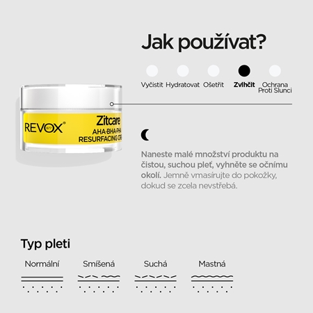 Revox B77 Zitcare AHA BHA PHA Resurfacing Cream vyhlazující noční krém