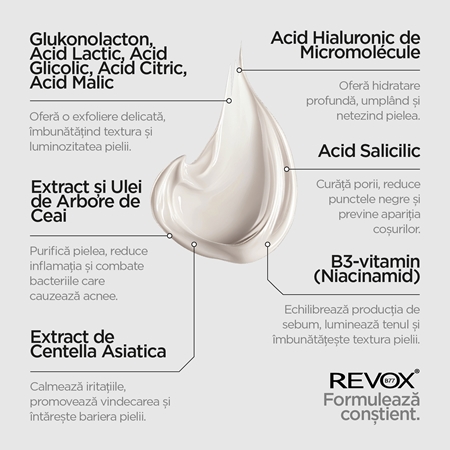 Revox B77 Zitcare AHA BHA PHA Resurfacing Cream crema de noapte care catifeleaza