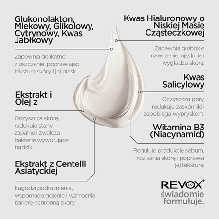 Revox B77 Zitcare AHA BHA PHA Resurfacing Cream wygładzający krem na noc