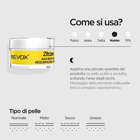 Revox B77 Zitcare AHA BHA PHA Resurfacing Cream crema lisciante notte