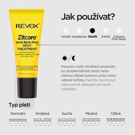 Revox B77 Zitcare AHA BHA PHA Spot Treatment lokální péče proti akné