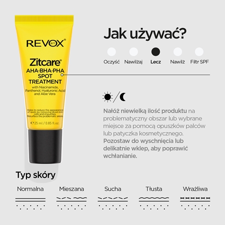 Revox B77 Zitcare AHA BHA PHA Spot Treatment antytrądzikowa pielęgnacja punktowa