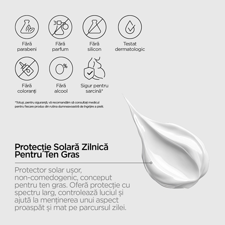 Revox B77 JUST Daily Sun Shield crema protectoare pentru tenul gras si mixt SPF 50+