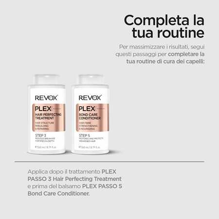 Revox B77 PLEX Purifying Shampoo. Step 4C shampoo detergente per rafforzare i capelli danneggiati