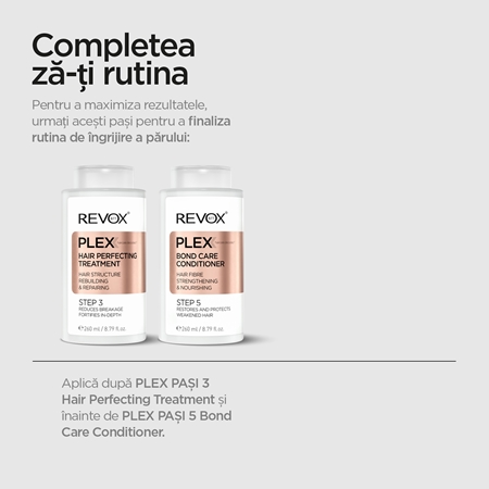 Revox B77 PLEX Purifying Shampoo. Step 4C sampon pentru curatare pentru întărirea părului deteriorat