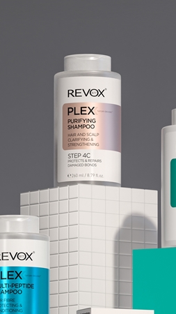 Revox B77 PLEX Purifying Shampoo. Step 4C čisticí šampon pro posílení poškozených vlasů