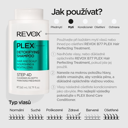 Revox B77 PLEX Detoxifying Shampoo. Step 4D čisticí detoxikační šampon