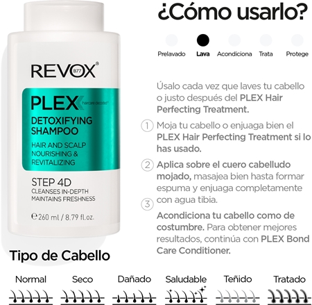 Revox B77 PLEX Detoxifying Shampoo. Step 4D champú desintoxicante