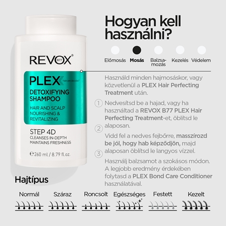 Revox B77 PLEX Detoxifying Shampoo. Step 4D Tisztító méregtelenítő sampon