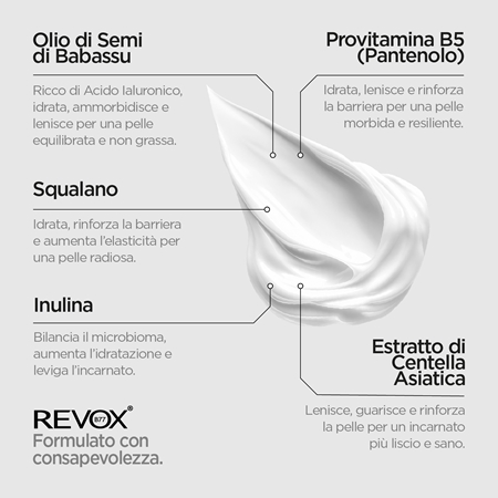 Revox B77 JUST Provitamin B5 and Centella balsamo idratante per lenire la pelle