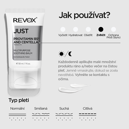 Revox B77 JUST Provitamin B5 and Centella hydratační balzám pro zklidnění pleti