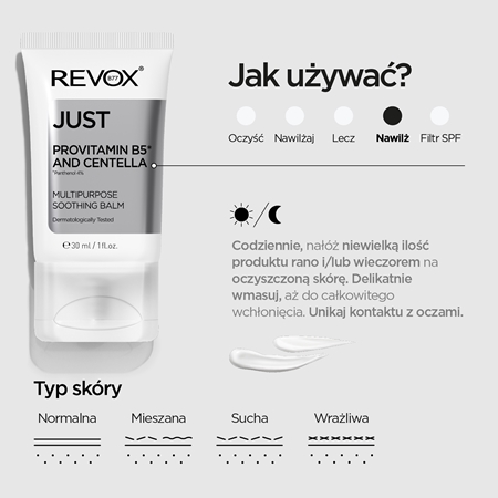 Revox B77 JUST Provitamin B5 and Centella balsam nawilżający do łagodzenia