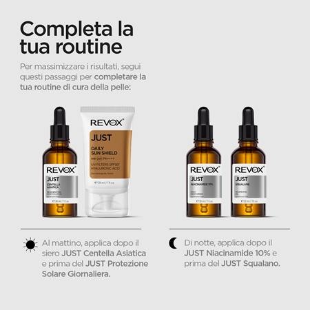 Revox B77 JUST Provitamin B5 and Centella balsamo idratante per lenire la pelle