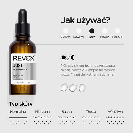 Revox B77 JUST Multi-Peptide serum wygładzające do okolic oczu