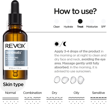 Revox B77 Skintreats Biotic Resurfacing Activator glättendes Peeling-Serum zur Verjüngung der Gesichtshaut