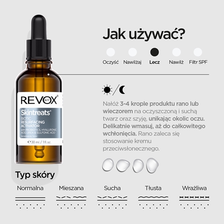 Revox B77 Skintreats Biotic Resurfacing Activator serum wygładzająco-złuszczające z efektem rozświetlającym