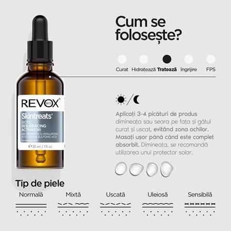 Revox B77 Skintreats Biotic Resurfacing Activator ser exfoliant de netezire pentru o piele mai luminoasa
