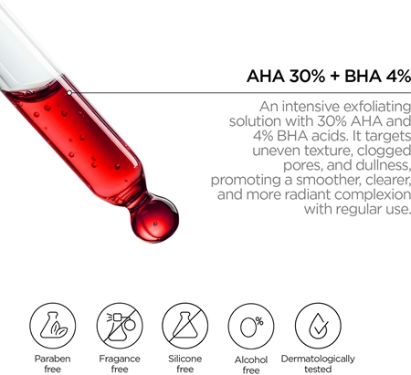 Revox B77 JUST AHA 30% + BHA 4% glättendes Peeling-Serum zur Erneuerung der Hautoberfläche