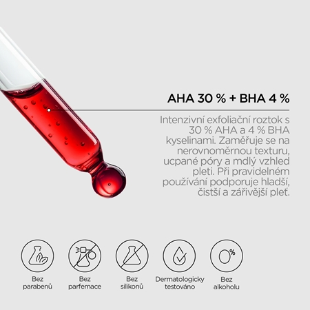 Revox B77 JUST AHA 30% + BHA 4% vyhlazující exfoliační sérum pro obnovu povrchu pleti