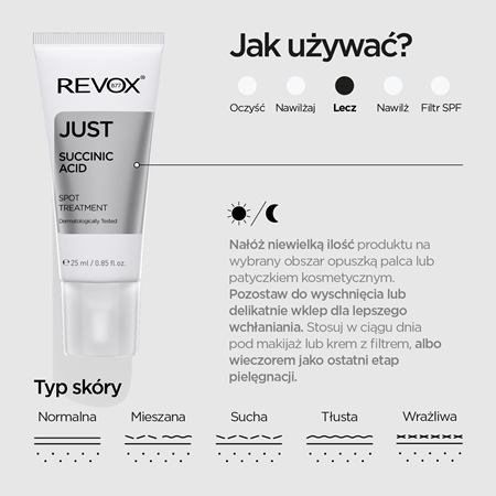 Revox B77 JUST Succinic Acid pielęgnacja miejscowa przeciw trądzikowi