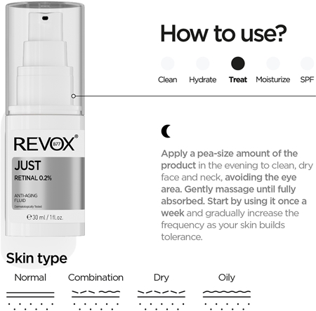 Revox B77 JUST Retinal 0.2% Fluid мултикоригиращ флуид против стареене на кожата
