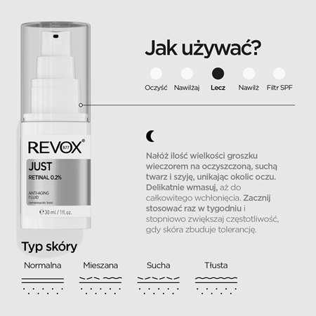 Revox B77 JUST Retinal 0.2% Fluid fluid multi korygujący przeciw starzeniu się skóry
