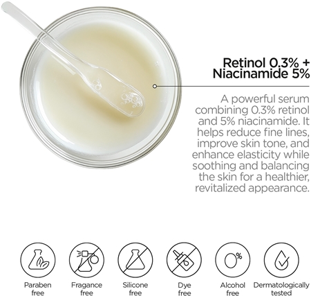 Revox B77 JUST Retinol 0.3% + Niacinamide 5% hydratačná vyhladzujúca emulzia proti starnutiu pleti