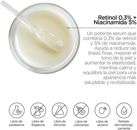 Revox B77 JUST Retinol 0.3% + Niacinamide 5% emulsión hidratante alisadora antienvejecimiento