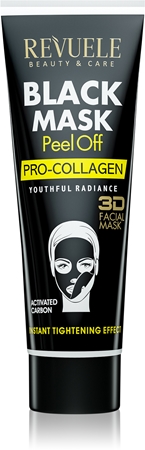 Revuele Black Mask Peel Off Pro-Colagen slupovací maska pro zpevnění pleti