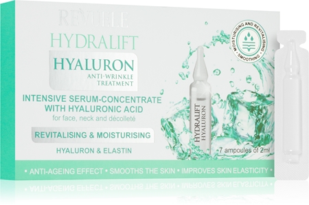 Revuele Hydralift Hyaluron Ampoules Intensive Serum Concentrate Intensive Moisturizing Serum for face, neck and chest