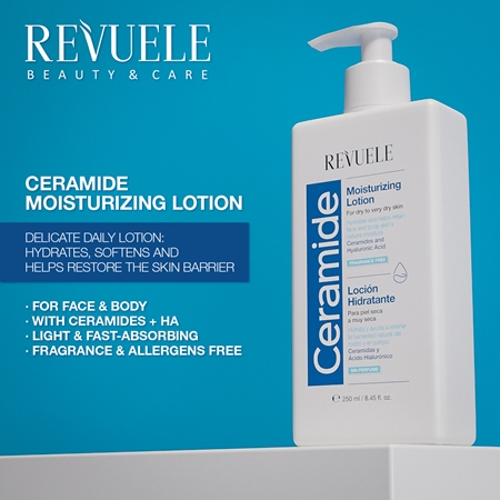 Revuele Ceramide Moisturizing Lotion lait hydratant visage et corps pour peaux sèches à très sèches