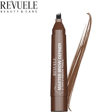 Revuele Master Brow Definer 4 Tips Eyebrow Pencil Smalks uzacu zīmulis