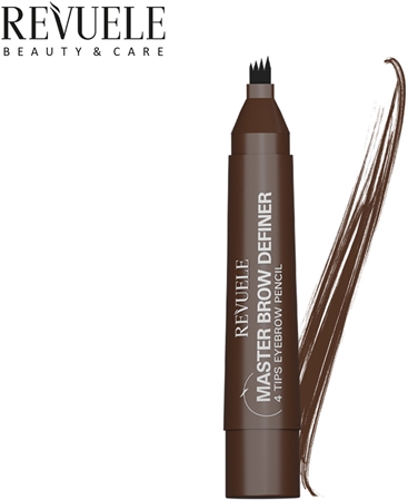 Revuele Master Brow Definer 4 Tips Eyebrow Pencil Smalks uzacu zīmulis