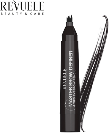 Revuele Master Brow Definer 4 Tips Eyebrow Pencil Smalks uzacu zīmulis