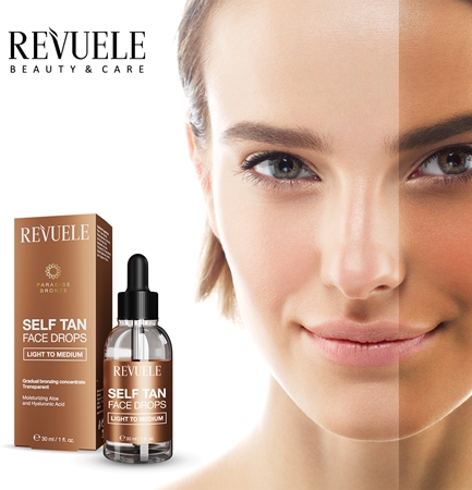 Revuele Paradise Bronze Self Tan Face Drops Self-Tanning Drops for the face
