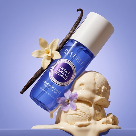 Revuele Violet Vanilla Delight Fragrance Mist Brume parfumée corps et cheveux pour femme
