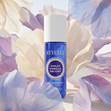 Revuele Violet Vanilla Delight Fragrance Mist Brume parfumée corps et cheveux pour femme