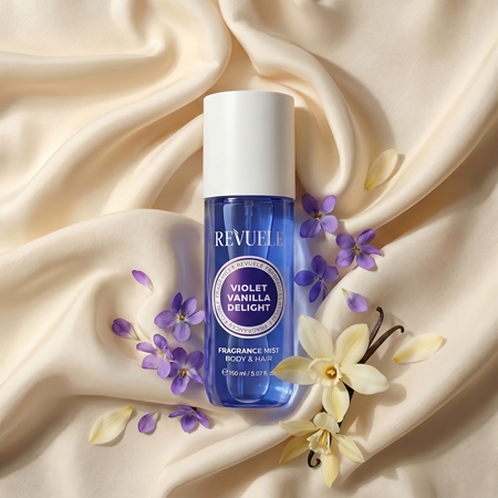 Revuele Violet Vanilla Delight Fragrance Mist Brume parfumée corps et cheveux pour femme