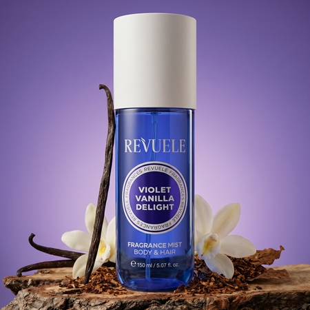 Revuele Violet Vanilla Delight Fragrance Mist Brume parfumée corps et cheveux pour femme