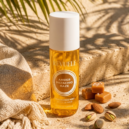 Revuele Amber Pistachio Haze Fragrance Mist scented mist for body and hair