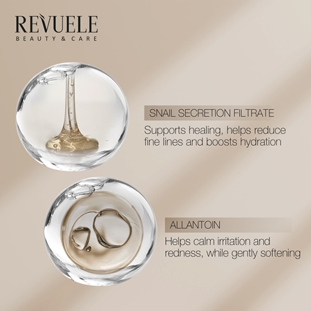 Revuele Snail Mucin Comfort Cream Light Moisturizing Cream with soothing effect
