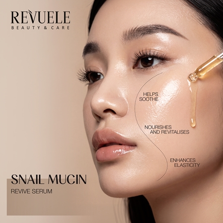 Revuele Snail Mucin Revive Serum Regenerating Skin Serum with moisturising effect