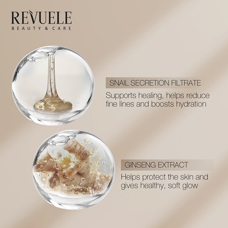 Revuele Snail Mucin Revive Serum Regenerating Skin Serum with moisturising effect