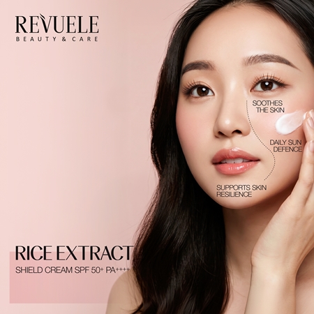 Revuele Rice Extract Shield Cream SPF 50+ PA++++ Protective Facial Cream SPF 50+
