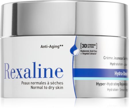 Rexaline 3D Hydra-Dose Rich feuchtigkeitsspendende und glättende Gesichtscreme für normale und trockene Haut
