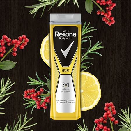 Rexona Sport Brusegel og shampoo 2-i-1