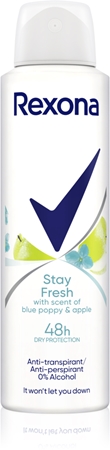 Rexona Stay Fresh Blue Poppy & Apple antiperspirant ve spreji 48h